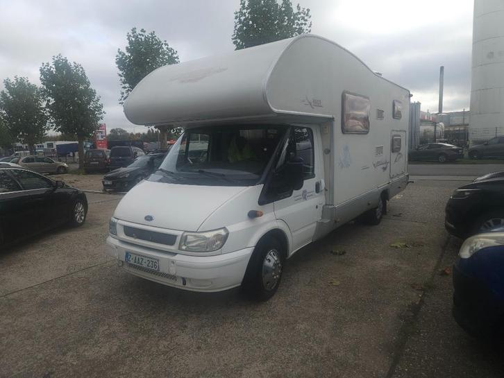 Rimor Europeo NG6 Transit 2.4 TDCI 2003 124000km 6 slaappl., Caravans en Kamperen, Mobilhomes, Bedrijf, tot en met 6, Alkoof, Ford