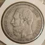 5 Francs 1871 Leopold II Zilver, Postzegels en Munten, Ophalen of Verzenden, Zilver, Zilver