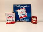 AVIA Motor olie oud reclamebord, Verzamelen, Merken en Reclamevoorwerpen, Reclamebord, Gebruikt, Ophalen of Verzenden