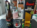 Lege fles + glas Duvel Barrel Aged Brasil Rhum edition, Verzamelen, Duvel, Glas of Glazen, Ophalen of Verzenden, Zo goed als nieuw