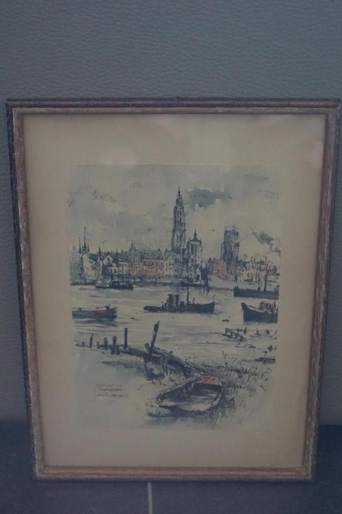 aquarel, Antiek en Kunst, Kunst | Schilderijen | Klassiek, Ophalen