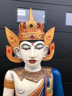 Houten boeddha 1.15m hoog x 80cm breedte, Antiek en Kunst, Ophalen