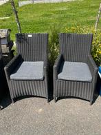 8 chaises de jardin en wicker avec coussins – bon état, Jardin & Terrasse, Chaises de jardin, Enlèvement, Comme neuf, Osier