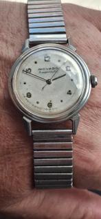 Pare-chocs vintage Movado Technomatic.1940. En acier., Bijoux, Sacs & Beauté, Montres | Anciennes | Antiquités, Enlèvement ou Envoi