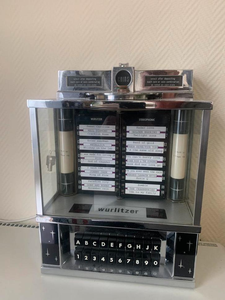Wurlitzer Wallbox model 5220A (1965-1974)., Verzamelen, Automaten | Jukeboxen, Gebruikt, Wurlitzer, 1960 tot 1970, Ophalen