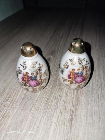 Sel& poivre porcelaine ancienne czechoslovakia
