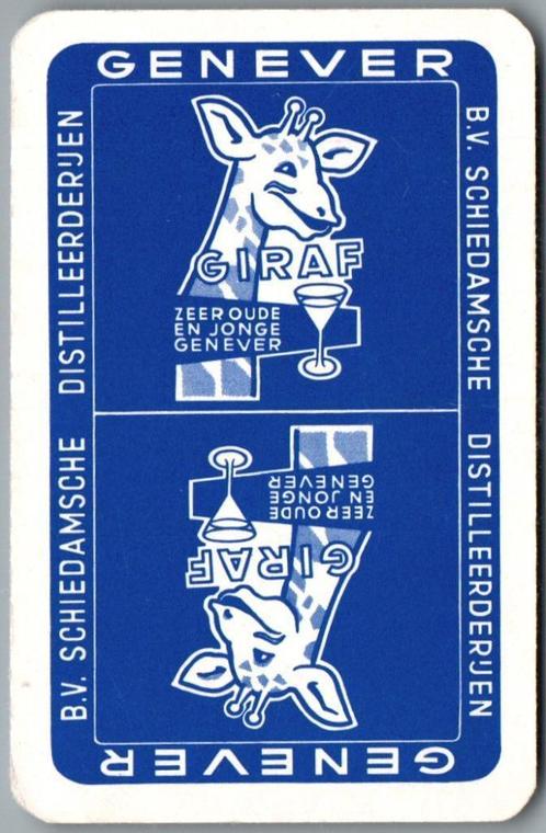 speelkaart - LK12817 - genever Giraf, Verzamelen, Speelkaarten, Jokers en Kwartetten, Zo goed als nieuw, Speelkaart(en), Verzenden