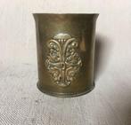 Wo1 - Franse 75mm huls - Trench art - datum fout - LEEG, Verzamelen, Ophalen of Verzenden, Landmacht, Kunstobject