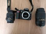 NIKON D3000 met 2 lensen, Audio, Tv en Foto, Fotocamera's Digitaal, Ophalen of Verzenden, Gebruikt, Spiegelreflex, Nikon