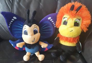 2 Knuffels van Unbeelievables: de bij en de vlinder beschikbaar voor biedingen