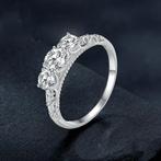 Nieuwe ring,diamanttest positief!, Bijoux, Sacs & Beauté, Bagues, Avec pierre précieuse, Argent, Femme, 17 à 18