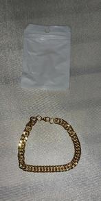 Gouden armband met zakje, Bijoux, Sacs & Beauté, Bracelets, Comme neuf, Enlèvement
