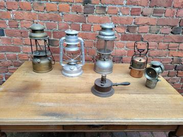 Antieke druklamp - fietslamp beschikbaar voor biedingen