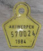 Vintage Belgian European bicycle metal license plate 184, Ophalen of Verzenden