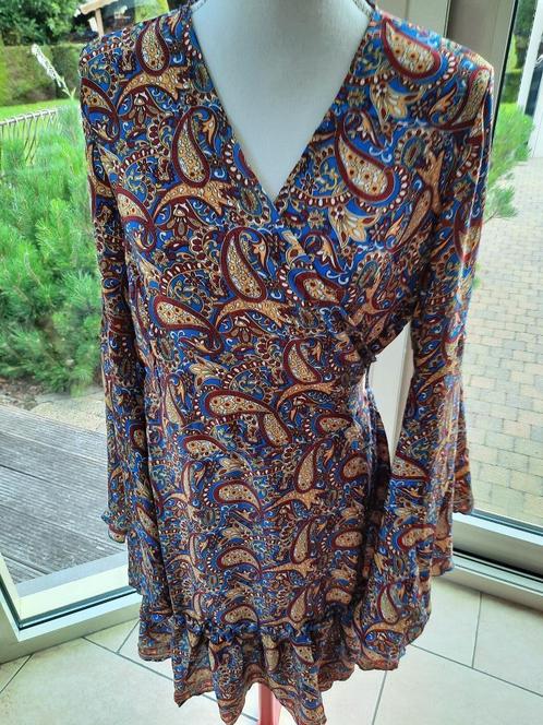 Flamboyante jurk MADE IN ITALY - M/L, Kleding | Dames, Jurken, Zo goed als nieuw, Maat 38/40 (M), Overige kleuren, Knielengte