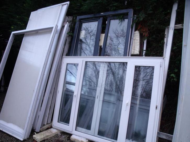 ramen en deuren pvc occasie, Doe-het-zelf en Bouw, Raamkozijnen en Schuifdeuren, Gebruikt, Raamkozijn, Kunststof, Inclusief glas
