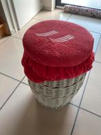 Rieten wasmand met uitneembare zak uit badstof, Ophalen, Gebruikt