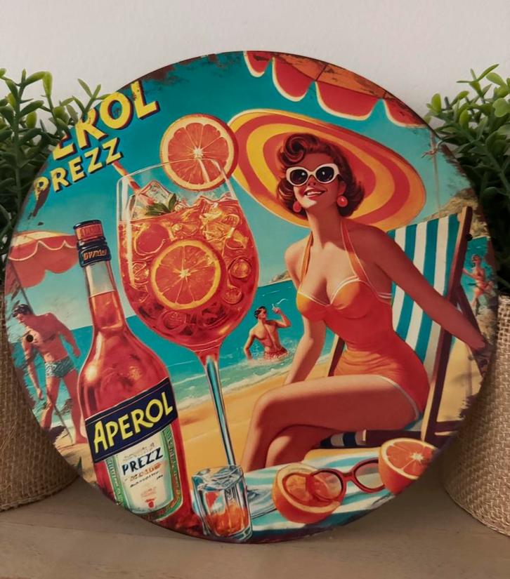 Metalen reclamebord Aperol, Verzamelen, Merken en Reclamevoorwerpen, Nieuw, Reclamebord, Ophalen of Verzenden
