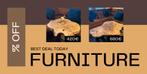 Salontafel van massief hout, Huis en Inrichting, Tafels | Salontafels, Overige vormen, 50 tot 100 cm, Minder dan 50 cm, Nieuw