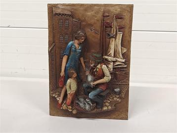 A6856 Muurdecoratie Vissersfamilie [ASP] beschikbaar voor biedingen