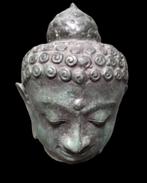 bronzen Boeddha hoofd, Gebruikt, Ophalen of Verzenden