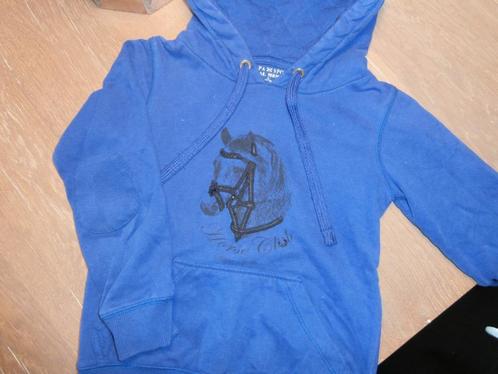 Blauwe hoodie met paardenhoofd van Scapa Sports 8j, Enfants & Bébés, Vêtements enfant | Taille 128, Comme neuf, Fille, Pull ou Veste