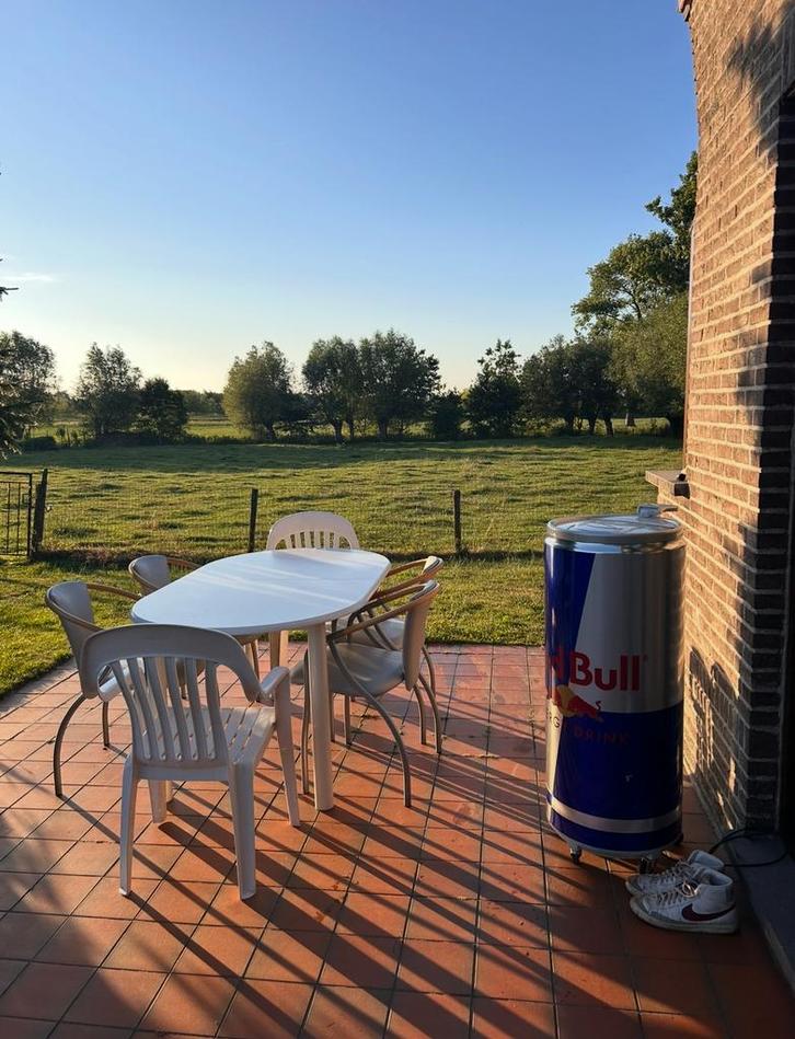 Keukentafel met zes bijpassende stoelen, Huis en Inrichting, Tafels | Statafels, Zo goed als nieuw, Ophalen