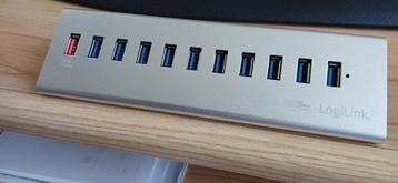 LogiLink UA0229 v.2 USB hub met 10+1 poorten - USB3.0 /3.2 beschikbaar voor biedingen