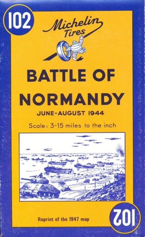 (m26) Battle of Normandy, June-August 1944, reprint map, Verzamelen, Militaria | Algemeen, Verzenden