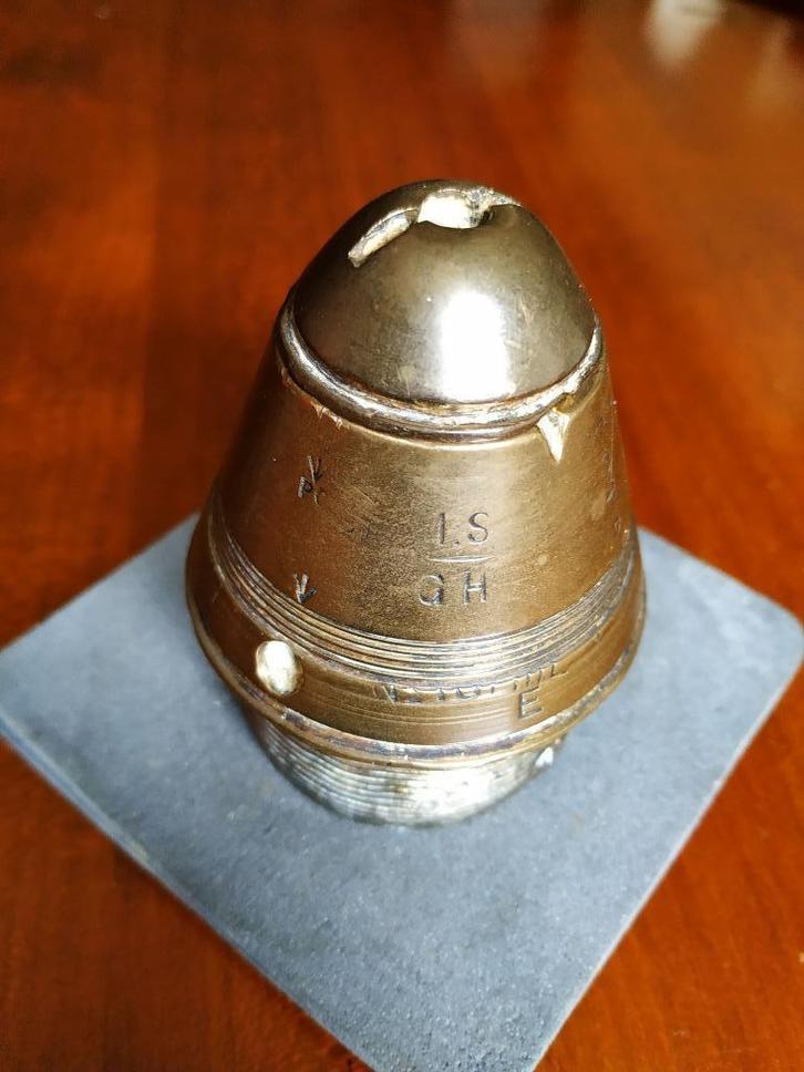 KOPEREN OBUS KOP - GEDEMILITARISEERD, Verzamelen, Militaria | Algemeen, Landmacht, Overige typen, Ophalen