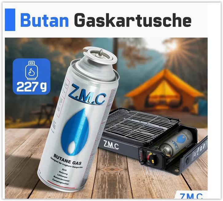 2 Cartouches de gaz butane 227 G Type Msf-1A ave, Caravans en Kamperen, Kampeeraccessoires, Nieuw, Ophalen
