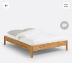 Massief houten bed als nieuw, Huis en Inrichting, Slaapkamer | Bedden, Ophalen, Bruin, Tweepersoons, Zo goed als nieuw