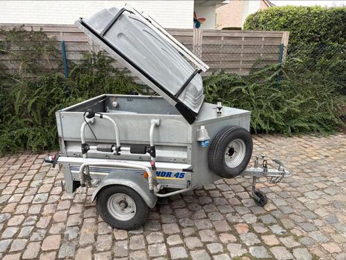 Te huur: Bagageaanhangwagen met fietsendrager, Auto diversen, Aanhangers en Bagagewagens, Gebruikt, Ophalen