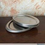12 koffieseverveer schoteltjes ; 6st .-26.5cm +6st.- 29cm., Overige materialen, Gebruikt, Ophalen of Verzenden, Schaal of Schalen