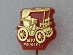SP2119 Speldje 1892 Peugeot rood, Collections, Broches, Pins & Badges, Utilisé, Enlèvement ou Envoi
