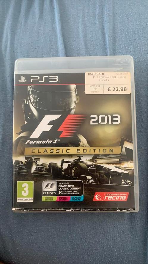 F1 2013 - Classic Edition, Games en Spelcomputers, Games | Sony PlayStation 3, Zo goed als nieuw, Racen en Vliegen, Vanaf 3 jaar