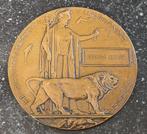 herinneringsmedaille voor nabestaande dead man's penny WOI, Ophalen of Verzenden, Overige soorten, Lintje, Medaille of Wings
