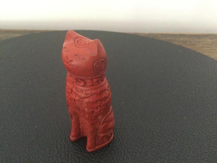 Franklin Mint Cinnabar kattenfiguur, Antiek en Kunst, Curiosa en Brocante, Ophalen