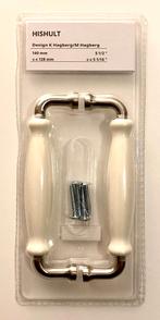 Poignées en porcelaine Ikea Hishult, écru/chromé, 140 mm, Enlèvement ou Envoi, Neuf, Autres matériaux, Moins de 100 cm