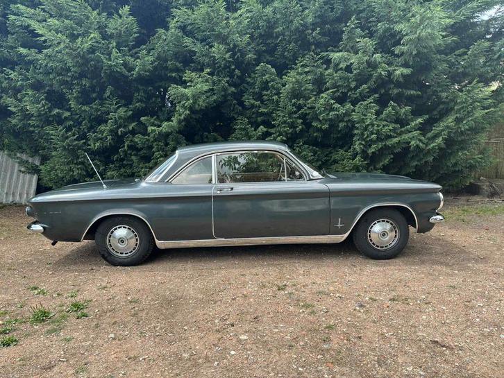 Chevrolet Corvair Monza 900, Auto's, Oldtimers, Particulier, Chevrolet, Benzine, Coupé, 2 deurs, Automaat, Groen, Beige, Leder