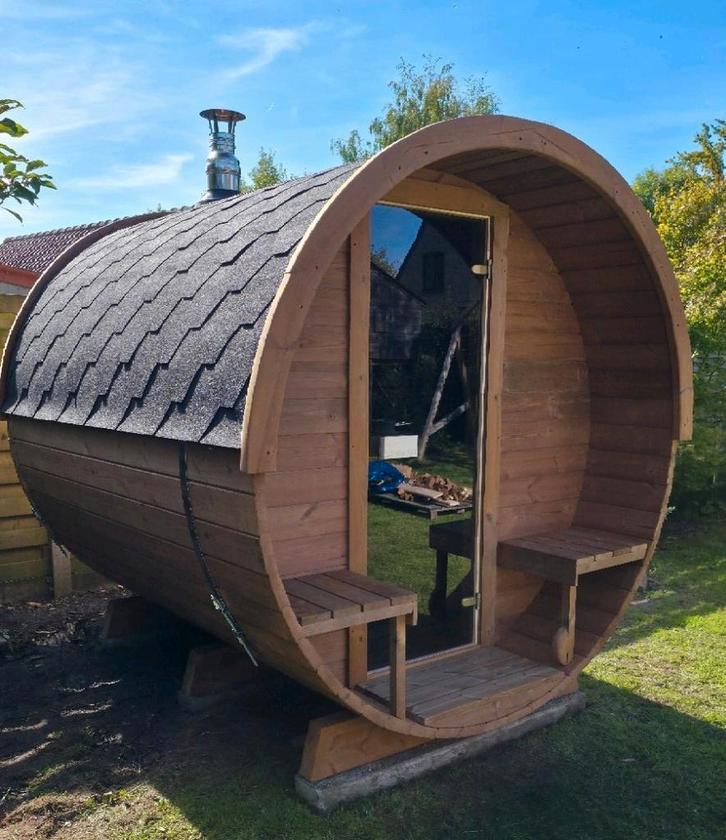 2,5M Barrel Sauna Gratis Levering en Plaatsing, Sport en Fitness, Sauna, Nieuw, Ophalen of Verzenden