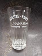 Verre à bière Gueuze Kriek Th. Hanssens Tourneppe Dworp Beer, Ustensile, Utilisé, Enlèvement ou Envoi