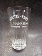 Bierglas Gueuze Kriek Th. Hanssens Tourneppe Dworp Beersel, Verzamelen, Merken en Reclamevoorwerpen, Ophalen of Verzenden, Gebruikt