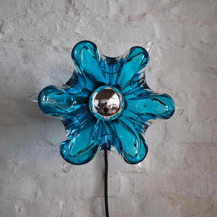 Vintage Murano glazen wandlamp., Antiek en Kunst, Antiek | Verlichting, Ophalen of Verzenden
