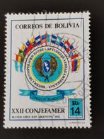 Bolivie 1982 - Conférence American Air Force, drapeaux,carte, Affranchi, Amérique du Sud, Enlèvement ou Envoi