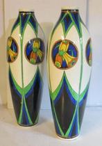 exceptionnels vases Boch Keramis floral géométrique 48 cm, Envoi