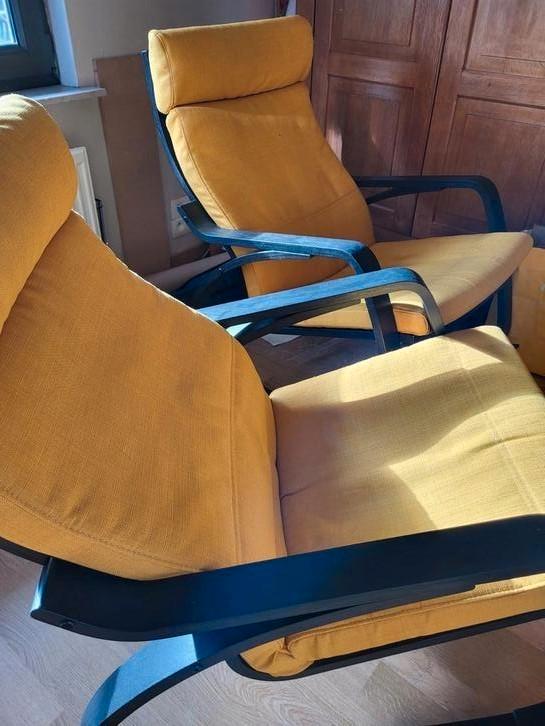 Poäng schommelstoelen (2 stuks), Huis en Inrichting, Fauteuils, Zo goed als nieuw, Hout, Ophalen