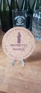 Brasserie bière ancien sous-bock Mounette Saison en liège, Ophalen of Verzenden, Gebruikt, Viltje(s)