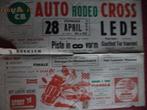 LEDE: Affiche: Auto Rodeo Cross. 28 april 1974. Goede staat., Sport, Utilisé, Affiche ou Poster pour porte ou plus grand, Enlèvement ou Envoi