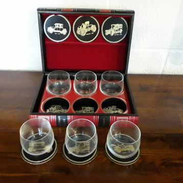 Service à Whisky 6 verres coffret livre Veteran Cars beschikbaar voor biedingen